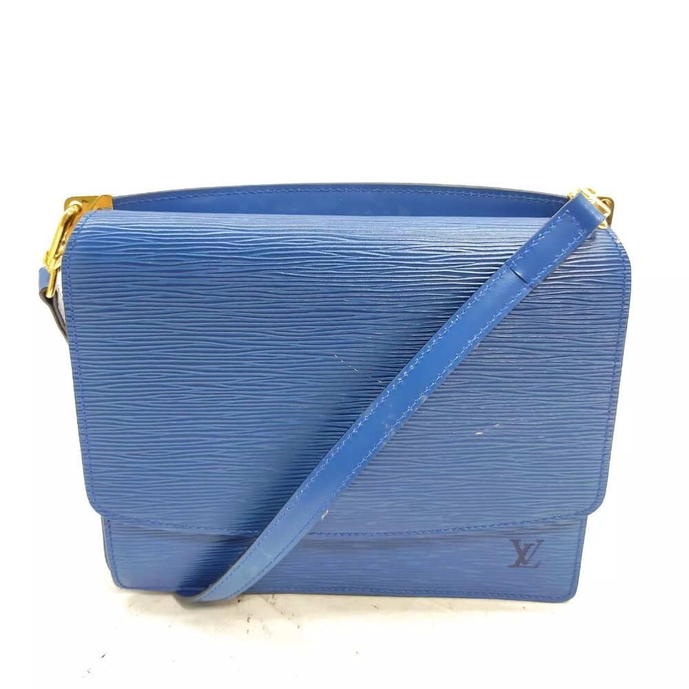 (R789) Louis Vuitton Shoulder Bag Blue Epi
